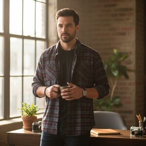 WEATHERPROOF VINTAGE Standard Red/Black Plaid Fleece Flannel Men's Shirt Size M